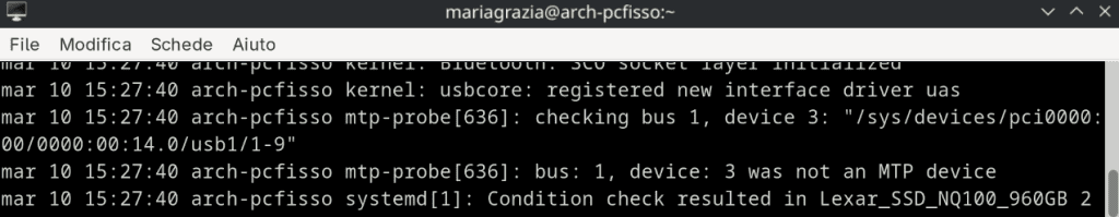 Journalctl Output