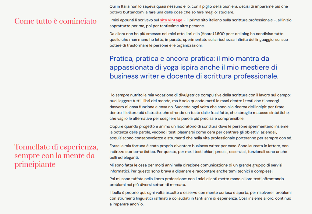 Luisa Carrada Pagina About