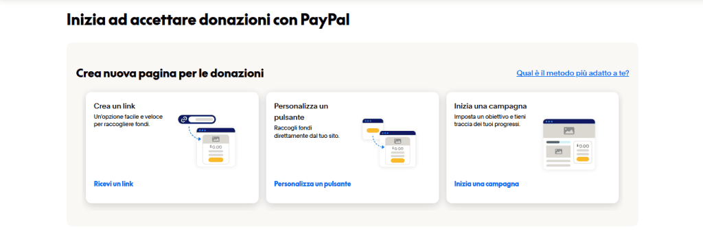 Paypal Donazioni Impostazioni