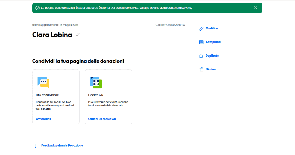 Paypal Donazioni Ottieni Link Qr