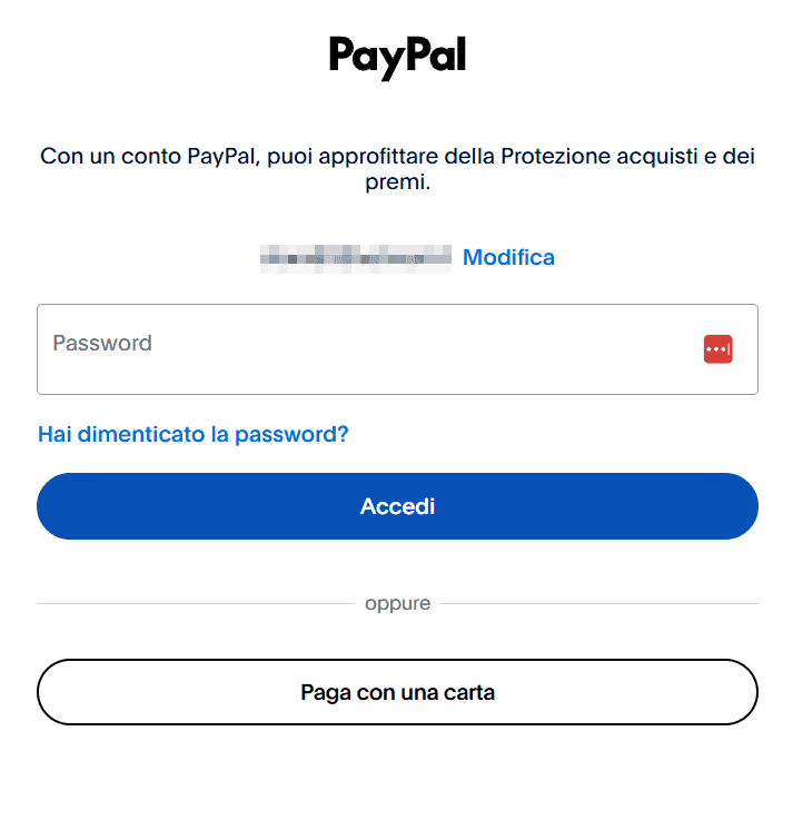 Pulsante Paga Con Carta Paypal