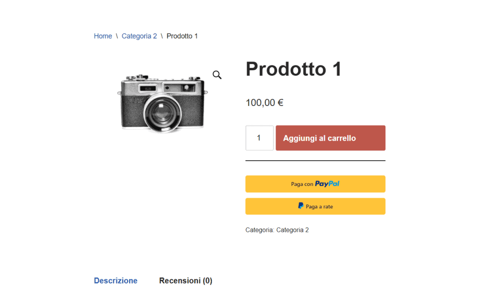 Pulsanti Paypal Paga A Rate Pagina Prodotto