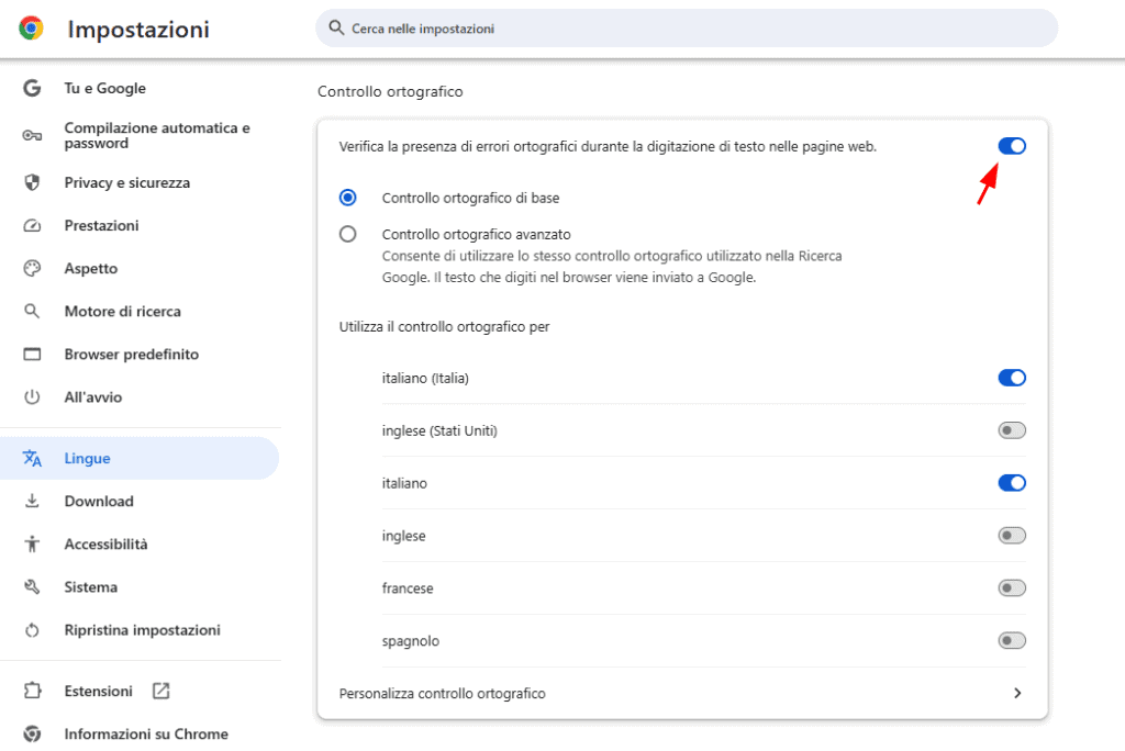 Controllo Ortografico Google