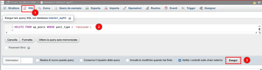 Esegui Query Sql Da Phpmyadmin