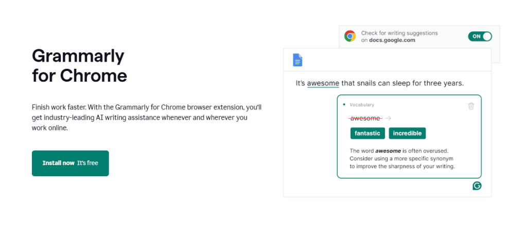Grammarly For Chrome
