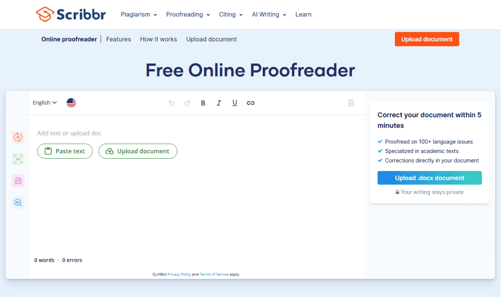 Scribbr Online Proofreader