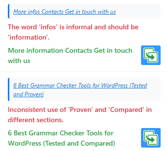 Website Grammar Checker Suggerimenti Stile