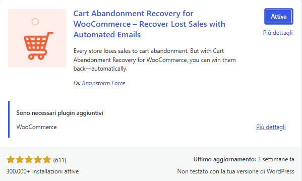 Attivare Cart Abandonment Recovery For Woocommerce