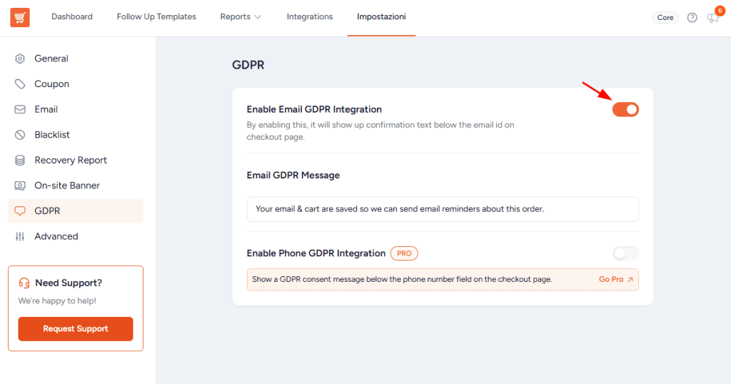 Gdpr Abandoned Cart Lite For Woocommerce
