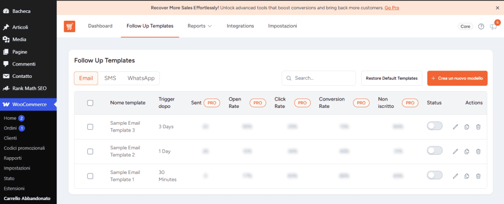 Template Email Cart Abandonment Recovery