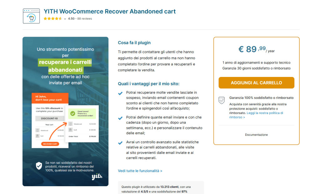 Yith Woocommerce Recover Abandoned Cart