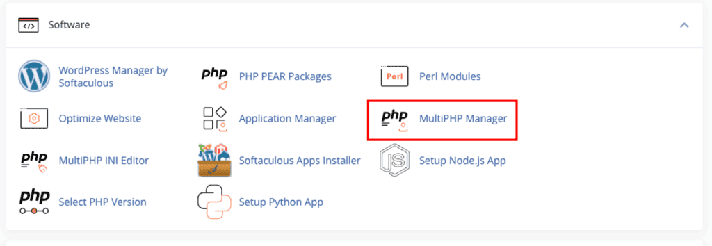 Aggiornare Php Multiphp Manager Cpanel
