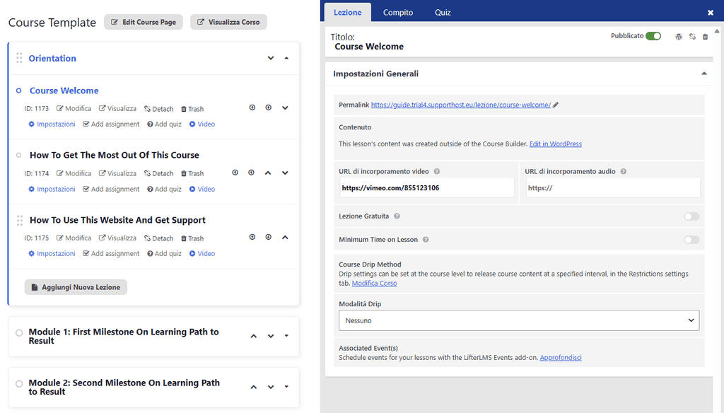 Lifterlms Builder Uso