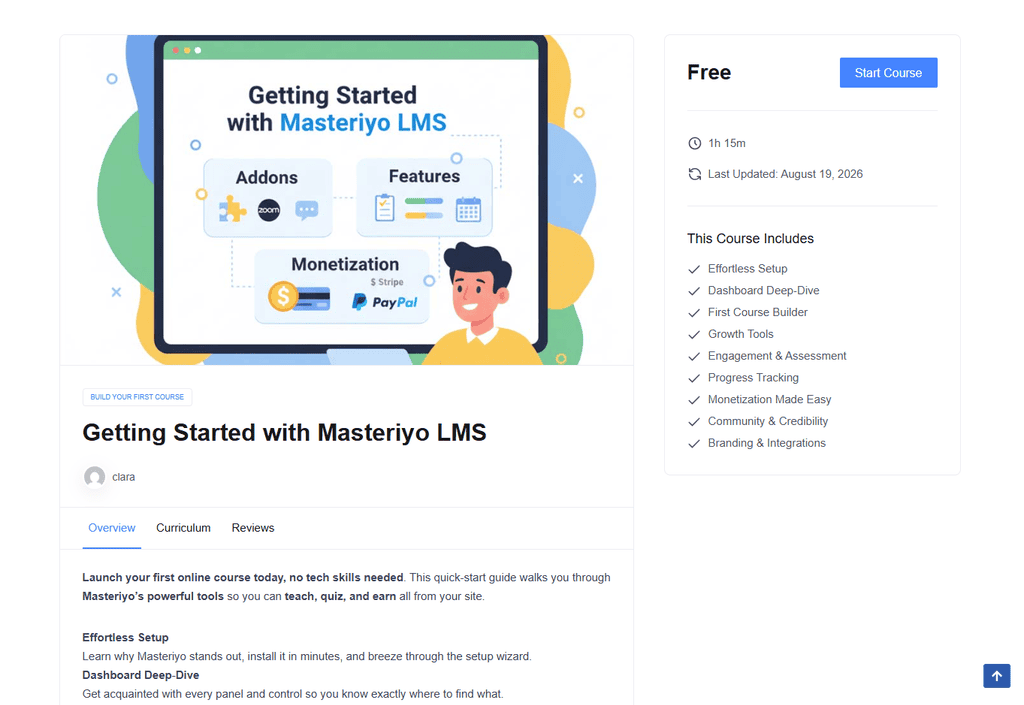 Masteriyo Lms Pagina Corso