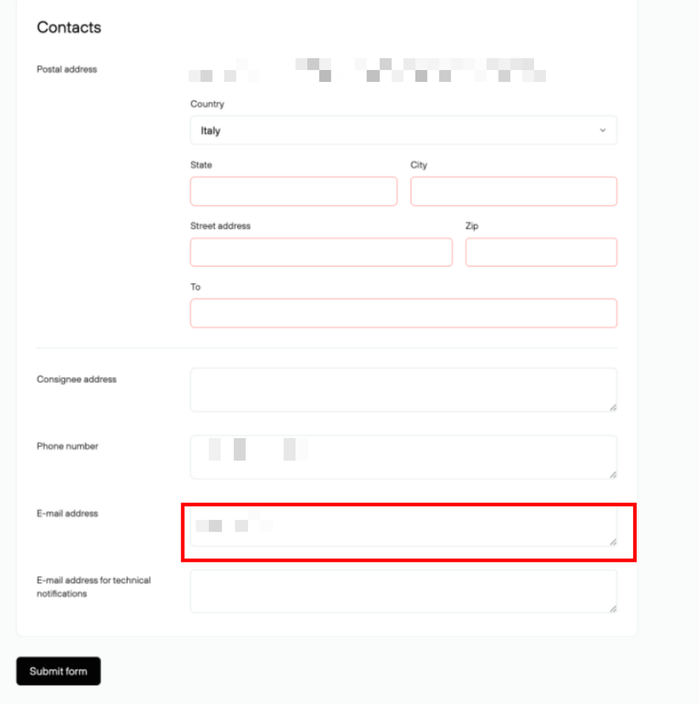 Modifica Email Domini Ru