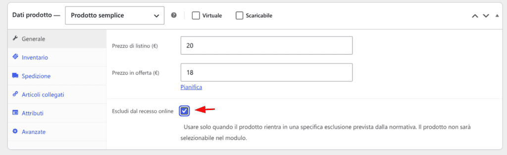 Escludi Recesso Plugin Elaborup Recesso 54 Bis Woocommerce