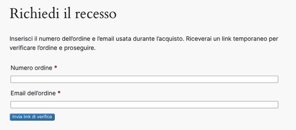 Richiedi Recesso Ospite Plugin Elaborup Recesso 54 Bis Woocommerce