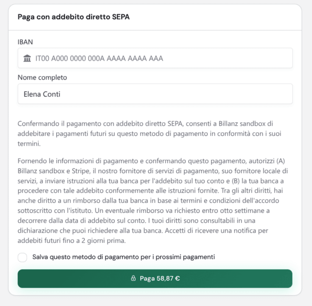 Supporthost Portal Pagamento Fattura Sepa Dati