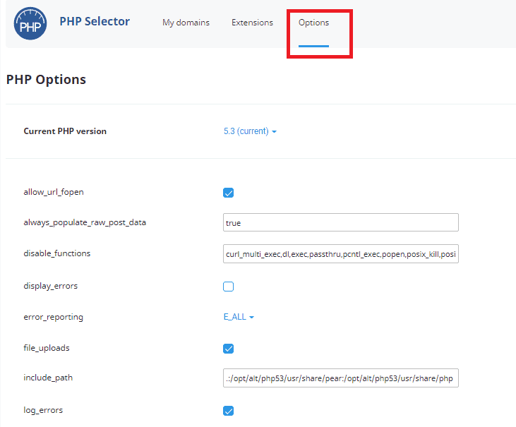 Php Options