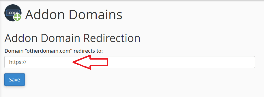 Redirect Addon Domain
