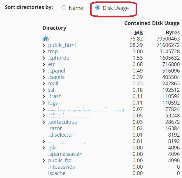 Sort Directories By Disk Usage