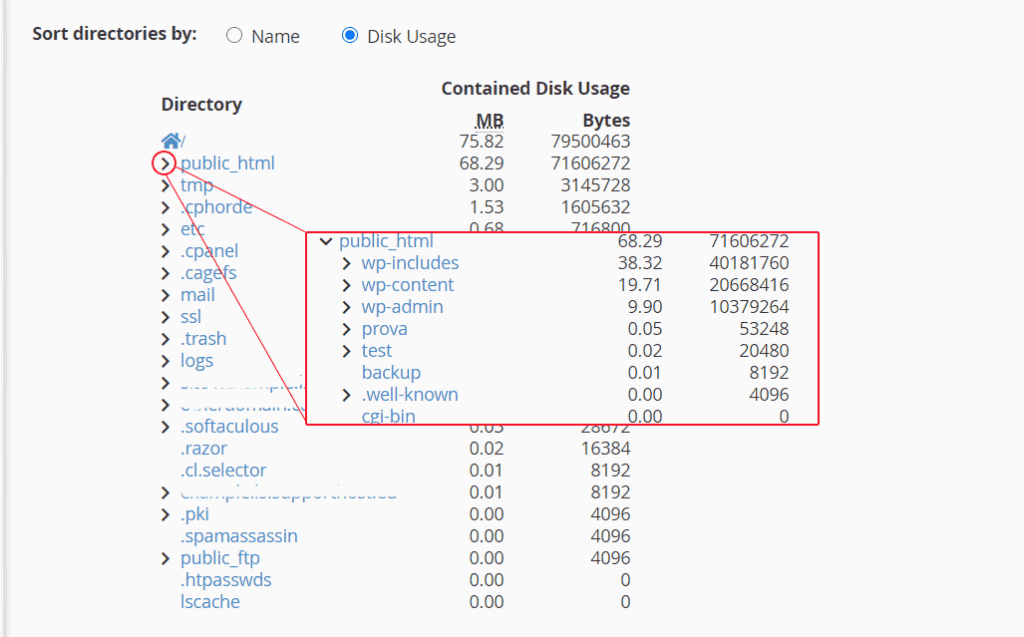 Subfolder Disk Usage