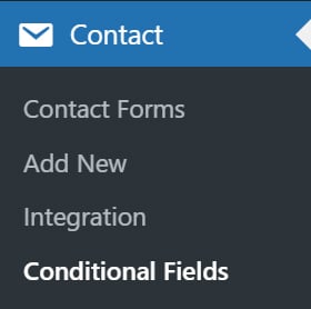 Contact Form 7 Conditional Field Settings