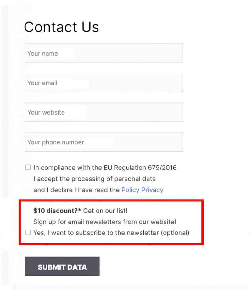 Contact Form 7 Newsletter Optional Subscription