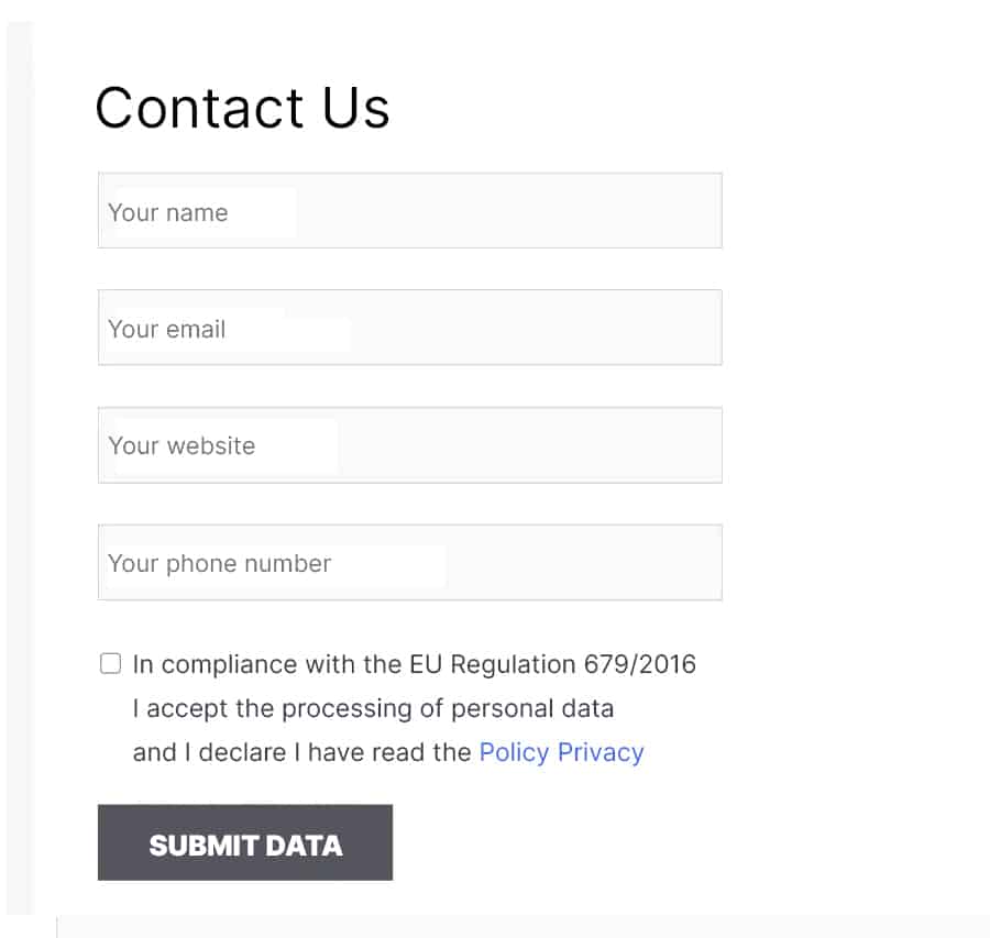 Contact Form 7 Privacy Policy