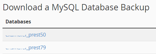 Download Database Backup