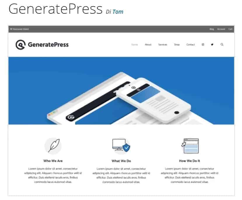 Elementor Theme Generatepress