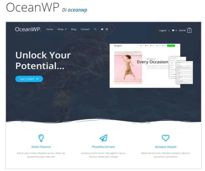 Elementor Theme Oceanwp