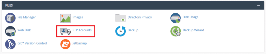 Ftp Accounts Cpanel