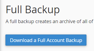 Full Account Backup