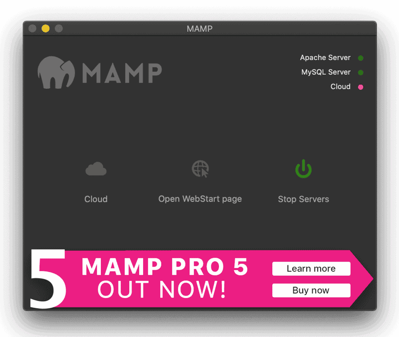 Mamp Dashboard