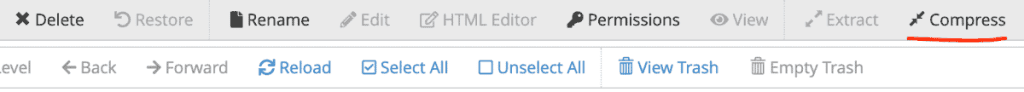 Migrate WordPress File Manager Compress