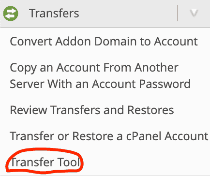 Migrate WordPress Transfers Tool