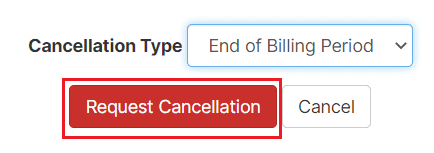 Request Cancellation Button