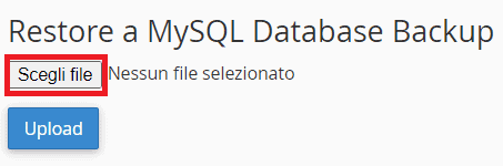 Restore Mysql Database Backup