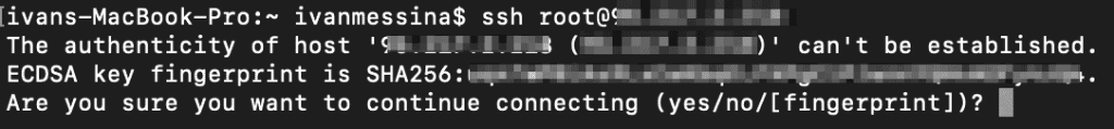 Ssh Connection Fingerprint