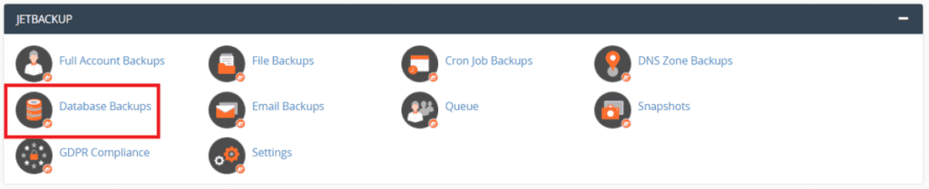 Database Backups Jetbackup