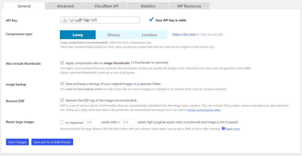 Wordpress Image Optimizer Shortpixel Basic Configuration