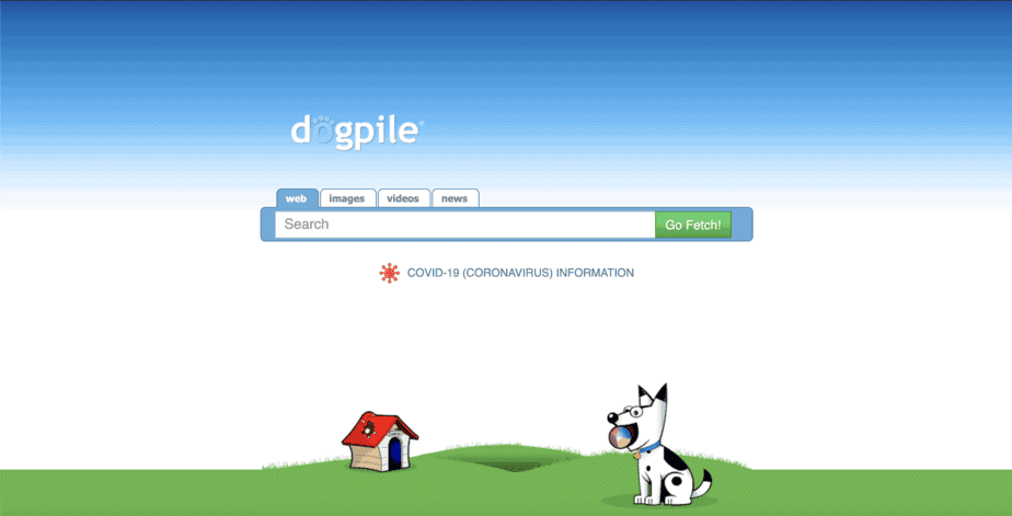 Alternative Search Engine Dogpile