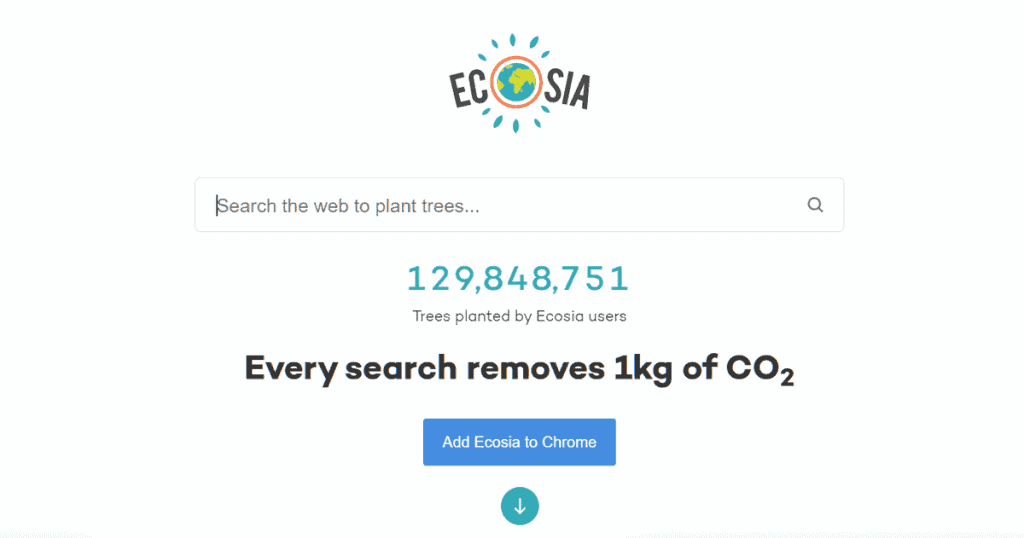 Alternative Search Engine Ecosia