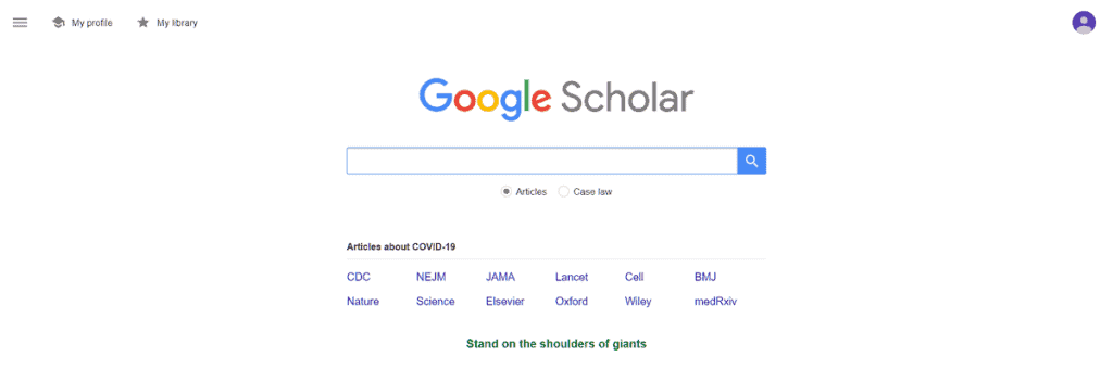 Alternative Search Engine Google Scholar