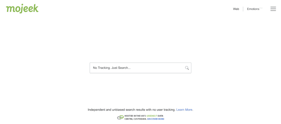 Alternative Search Engine Mojeek