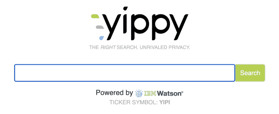 Alternative Search Engine Yippy