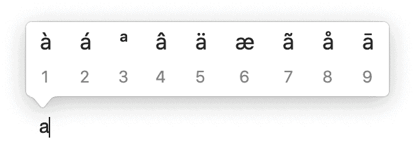 Special Characters Accented Characters Macos