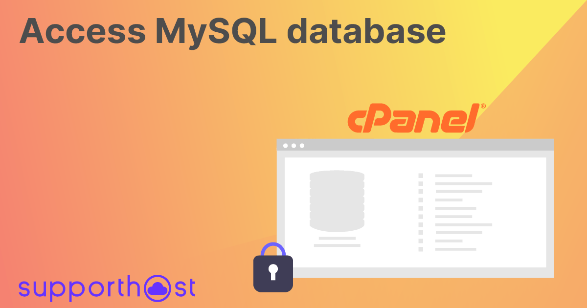 Access MySQL database: login details