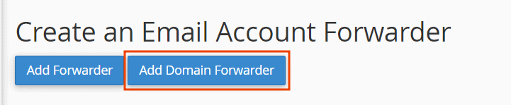 Add Domain Forwarder